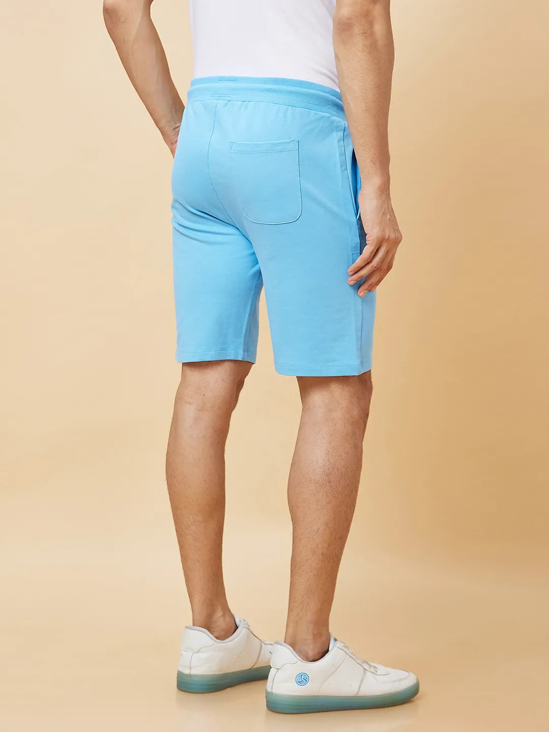Being Human Clothing Men Regular Fit Shorts-Light Blue