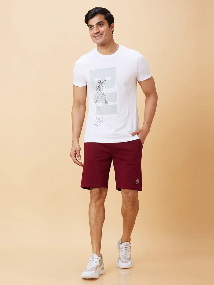 Red Regular Fit Men's Shorts by Being Human Clothing