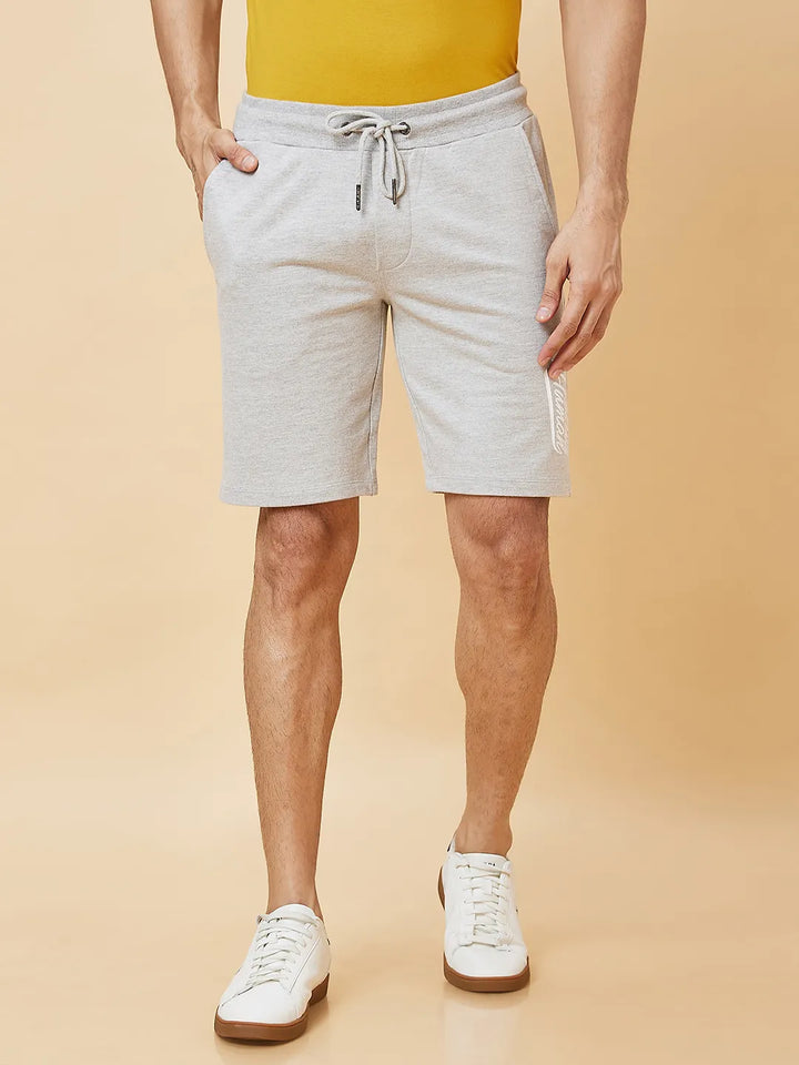 Grey Regular Fit Men's Shorts by Being Human Clothing