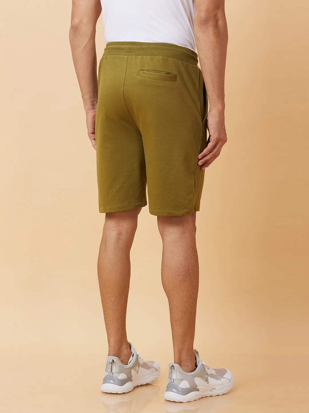 Being Human Clothing Men Regular Fit Shorts-Olive