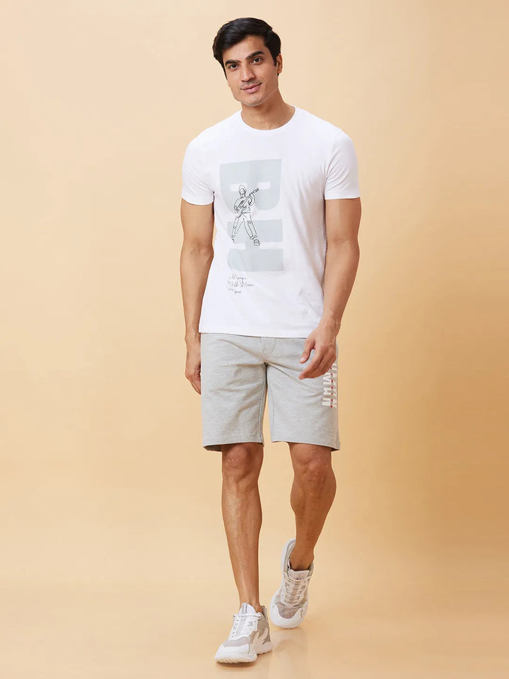 Grey Regular Fit Men's Shorts by Being Human Clothing