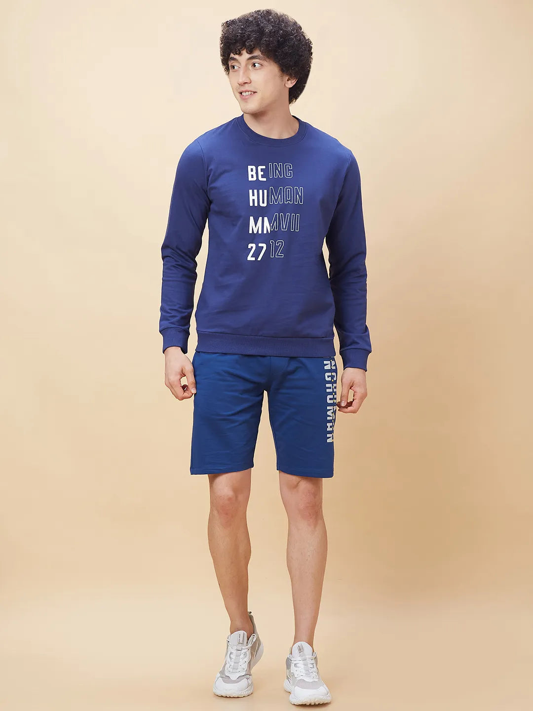 Being Human Clothing Men Regular Fit Shorts-Navy