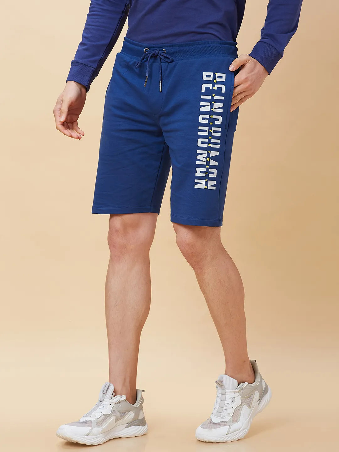 Being Human Clothing Men Regular Fit Shorts-Navy