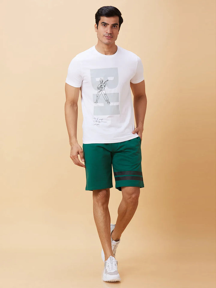 Green Regular Fit Men's Shorts by Being Human Clothing