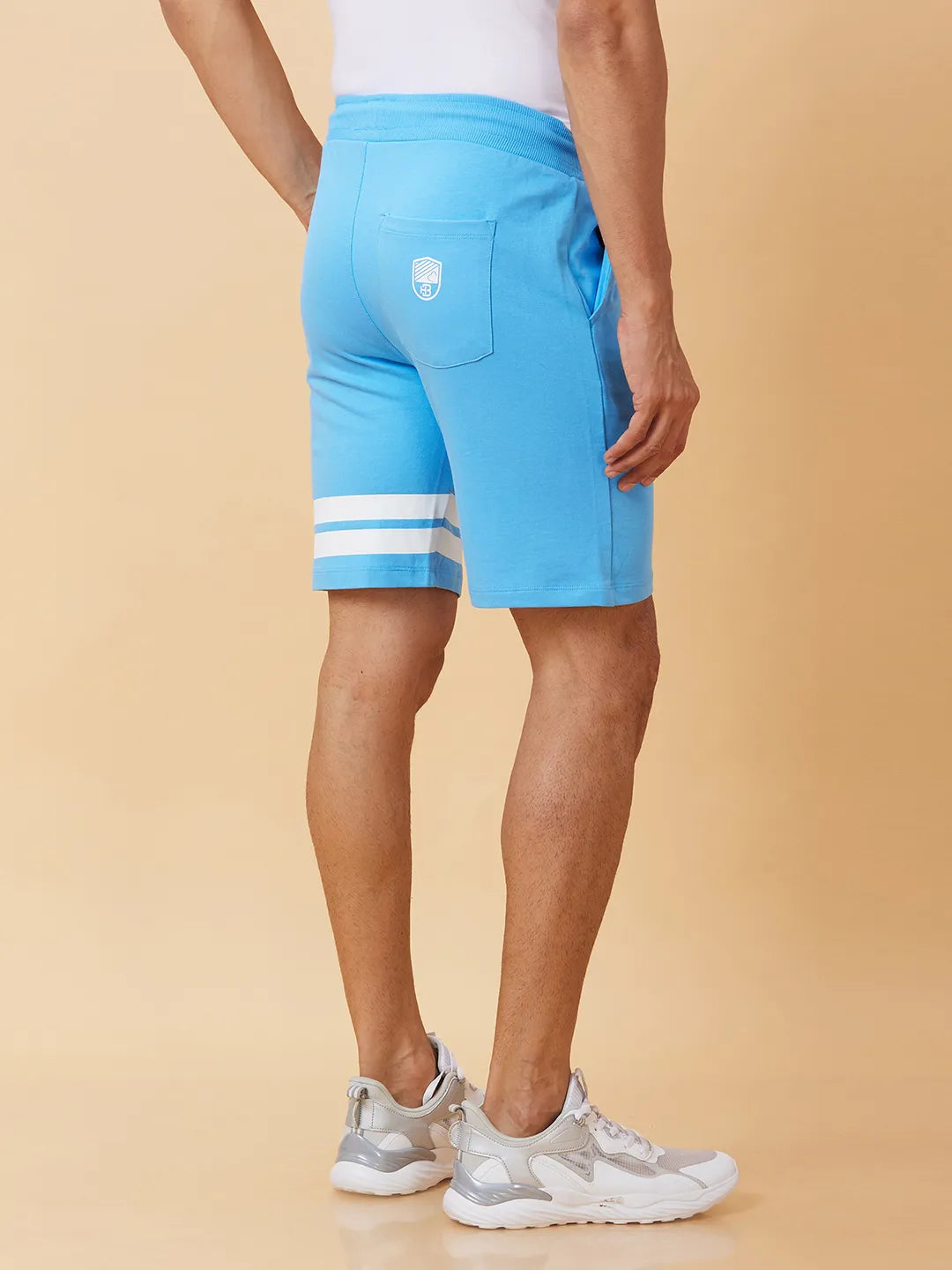 Being Human Clothing Men Regular Fit Shorts-Light Blue