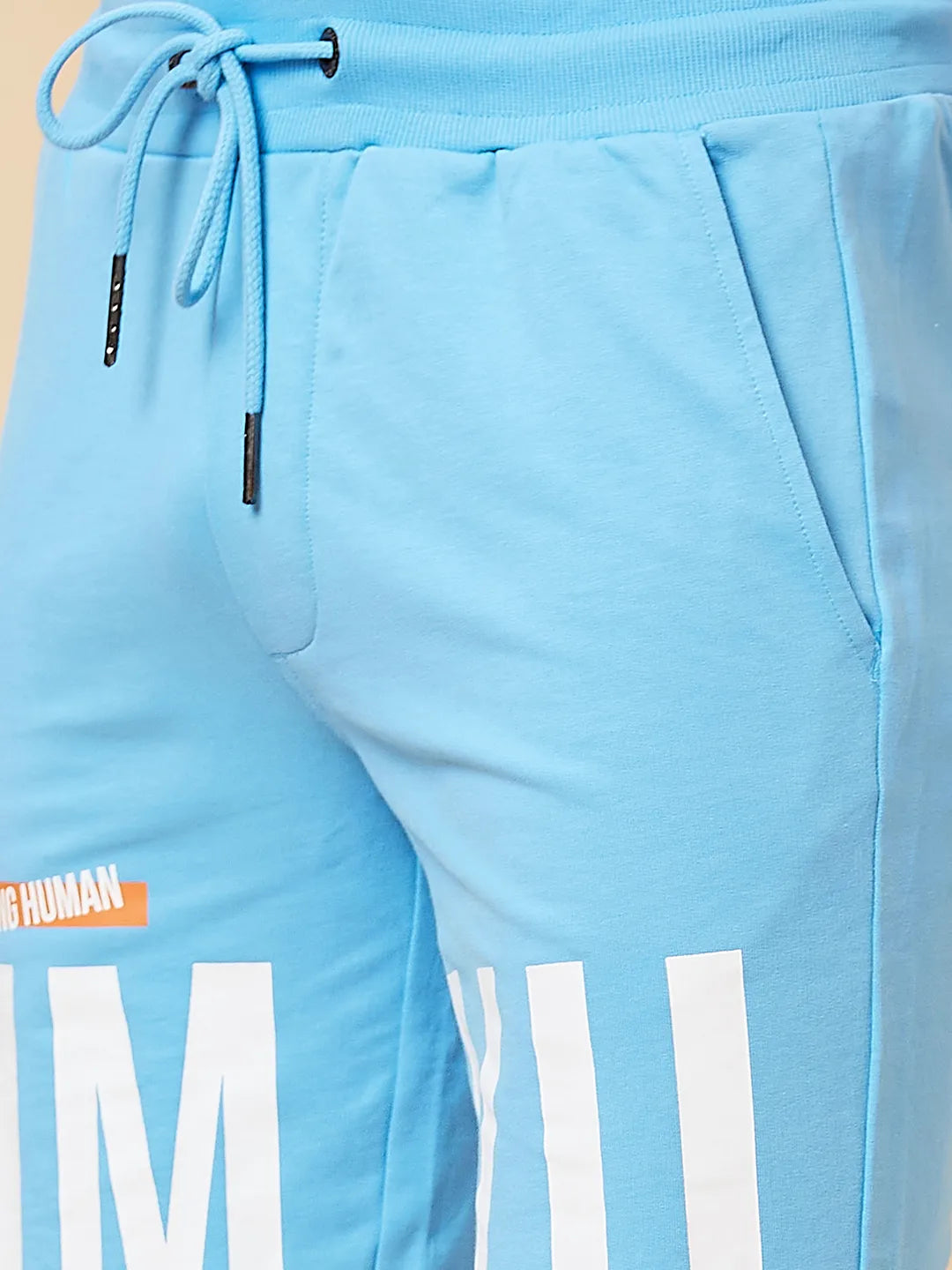 Being Human Clothing Men Regular Fit Shorts-Light Blue