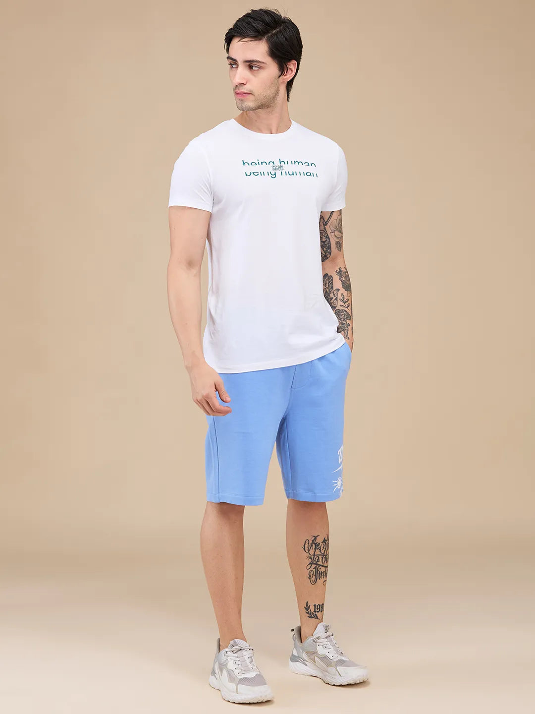 Blue Shorts Fit Men's Shorts by Being Human Clothing