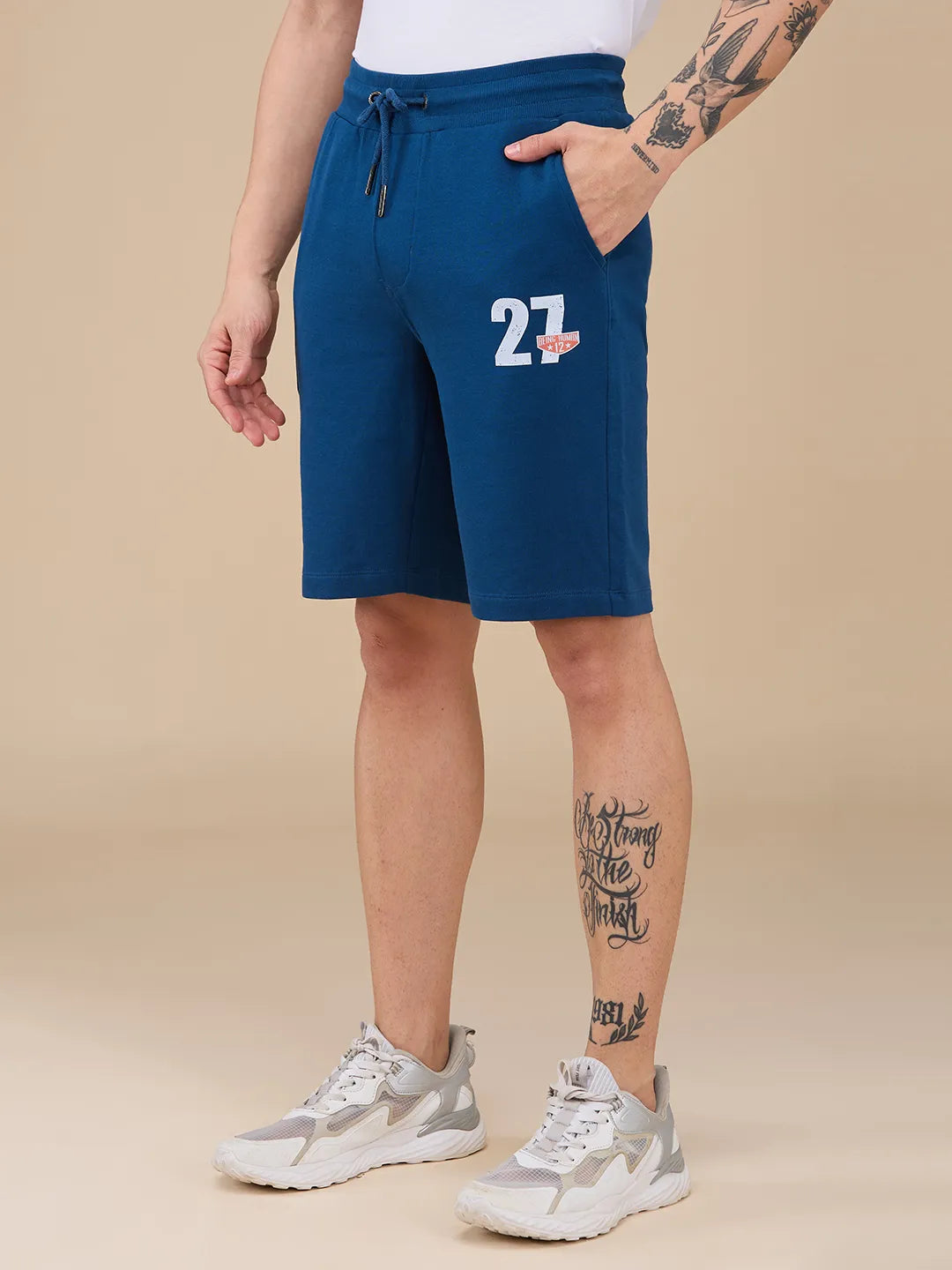 Being Human Clothing Mens-Bottom Shorts Navy