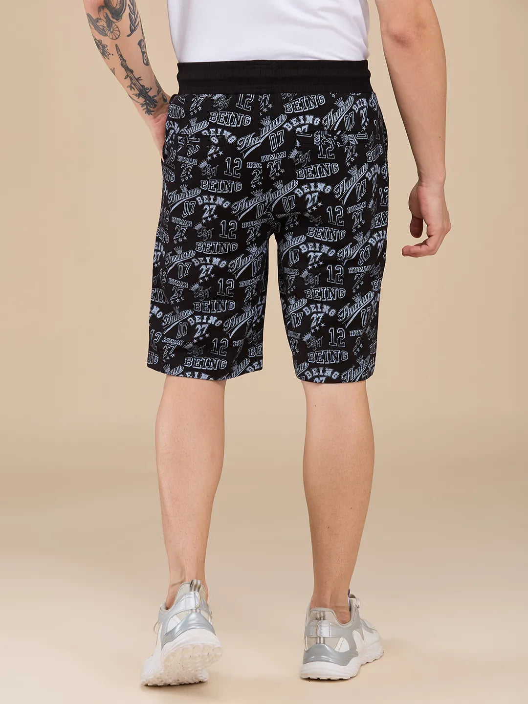 Being Human Clothing Mens-Bottom Shorts Black