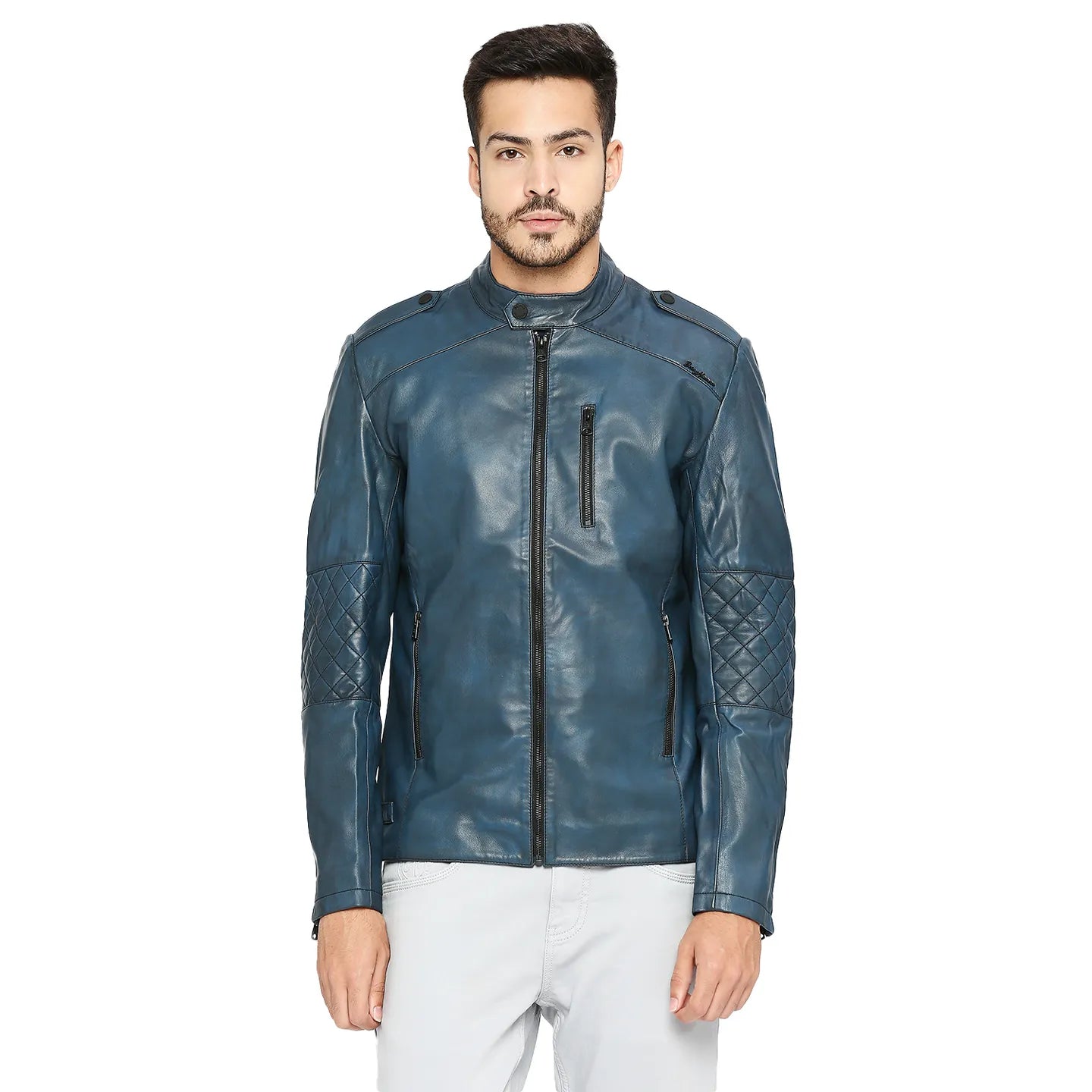 Being Human Clothing Men Regular Fit Collared Jackets-Blue