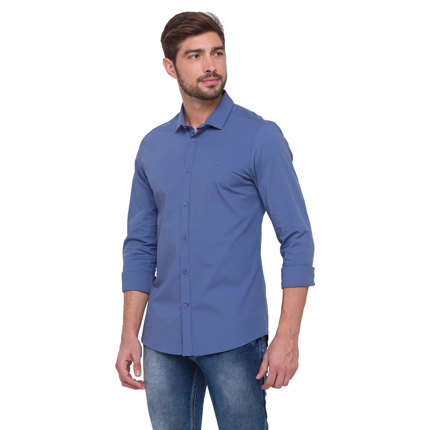 Being Human Clothing Men Slim Fit Collared Shirts-Grey