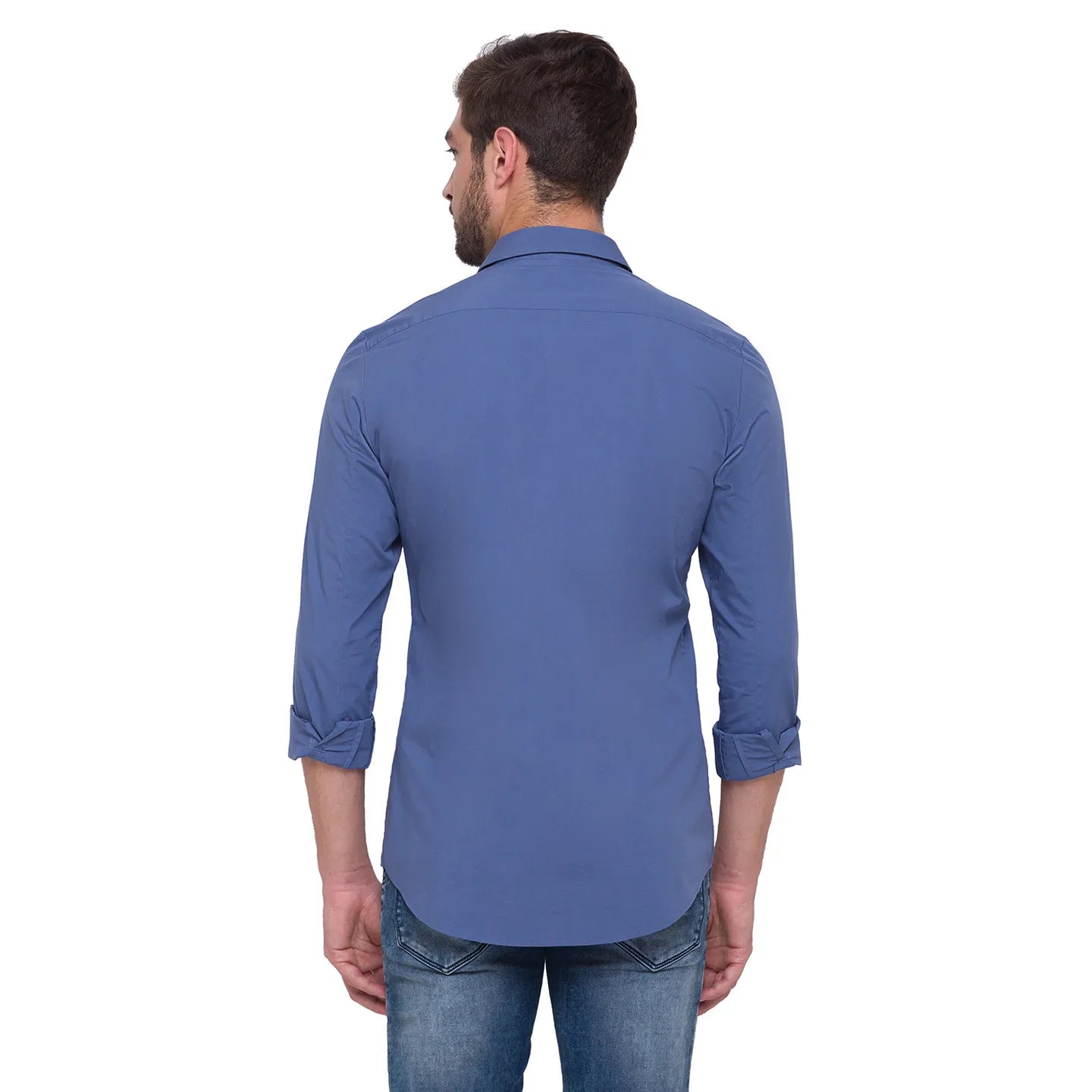 Being Human Clothing Men Slim Fit Collared Shirts-Grey