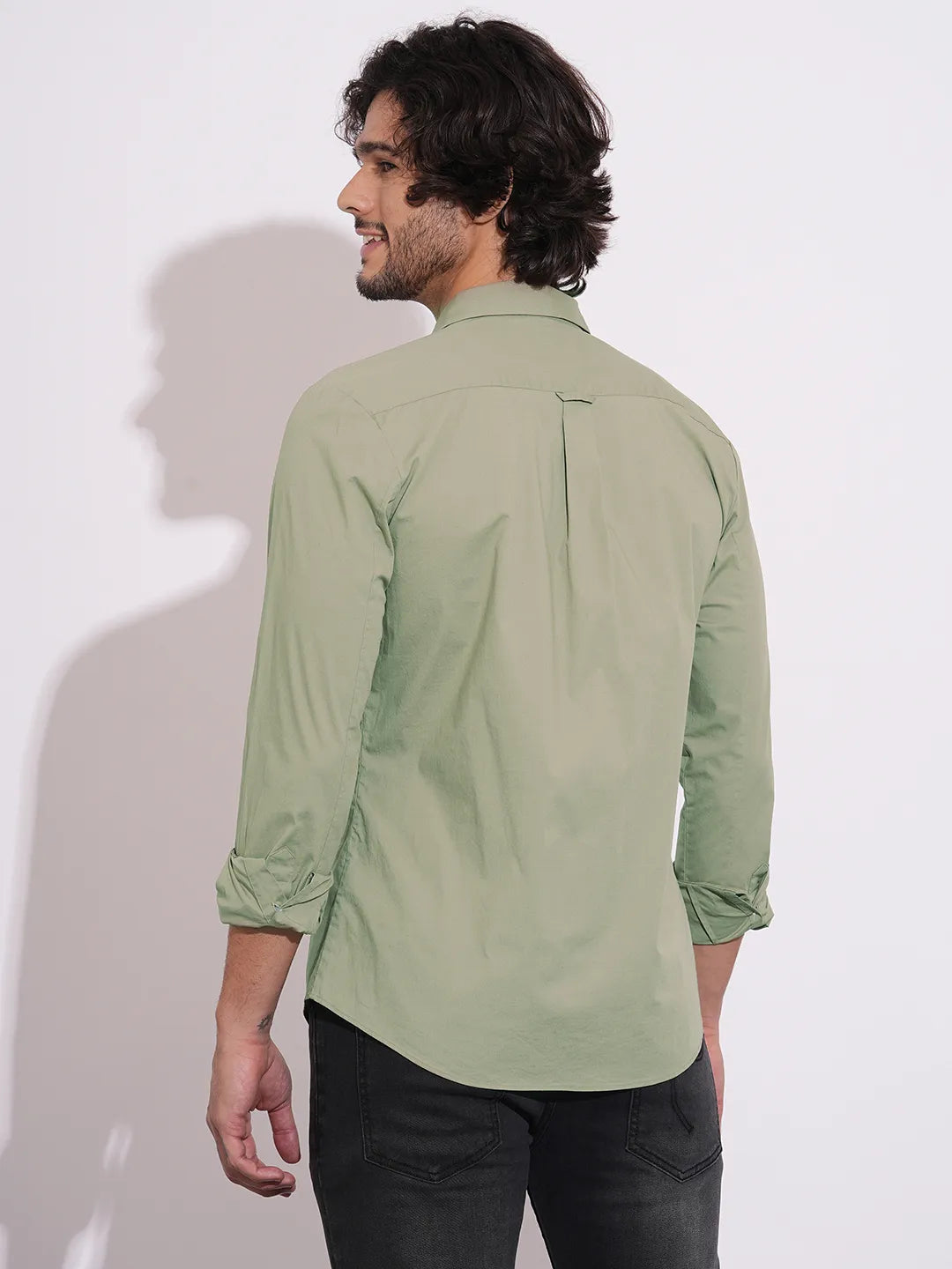 Men's Sage Spread Collar Shirt by Being Human Clothing