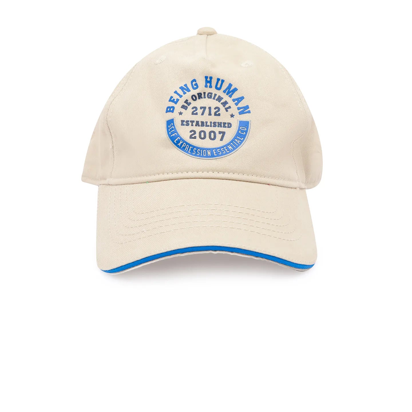 Beige Cotton Unisex Cap by Being Human Clothing