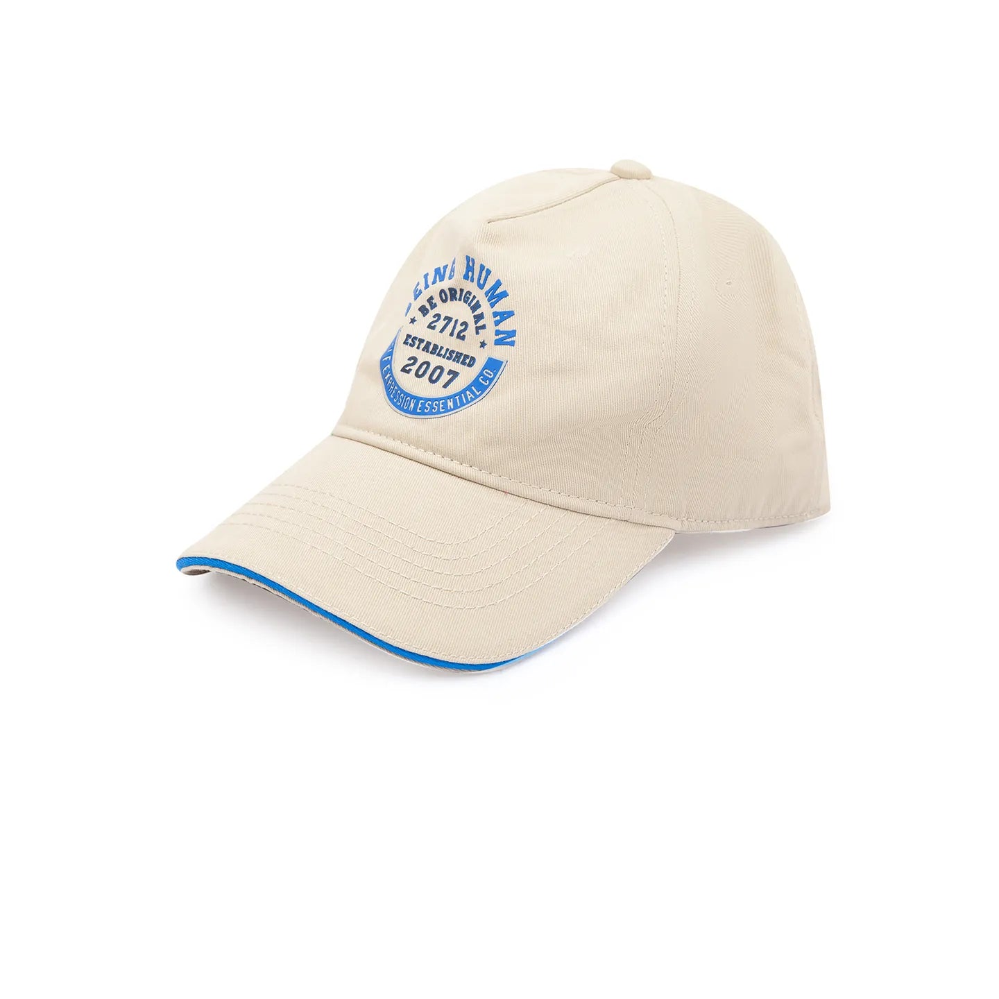Beige Cotton Unisex Cap by Being Human Clothing