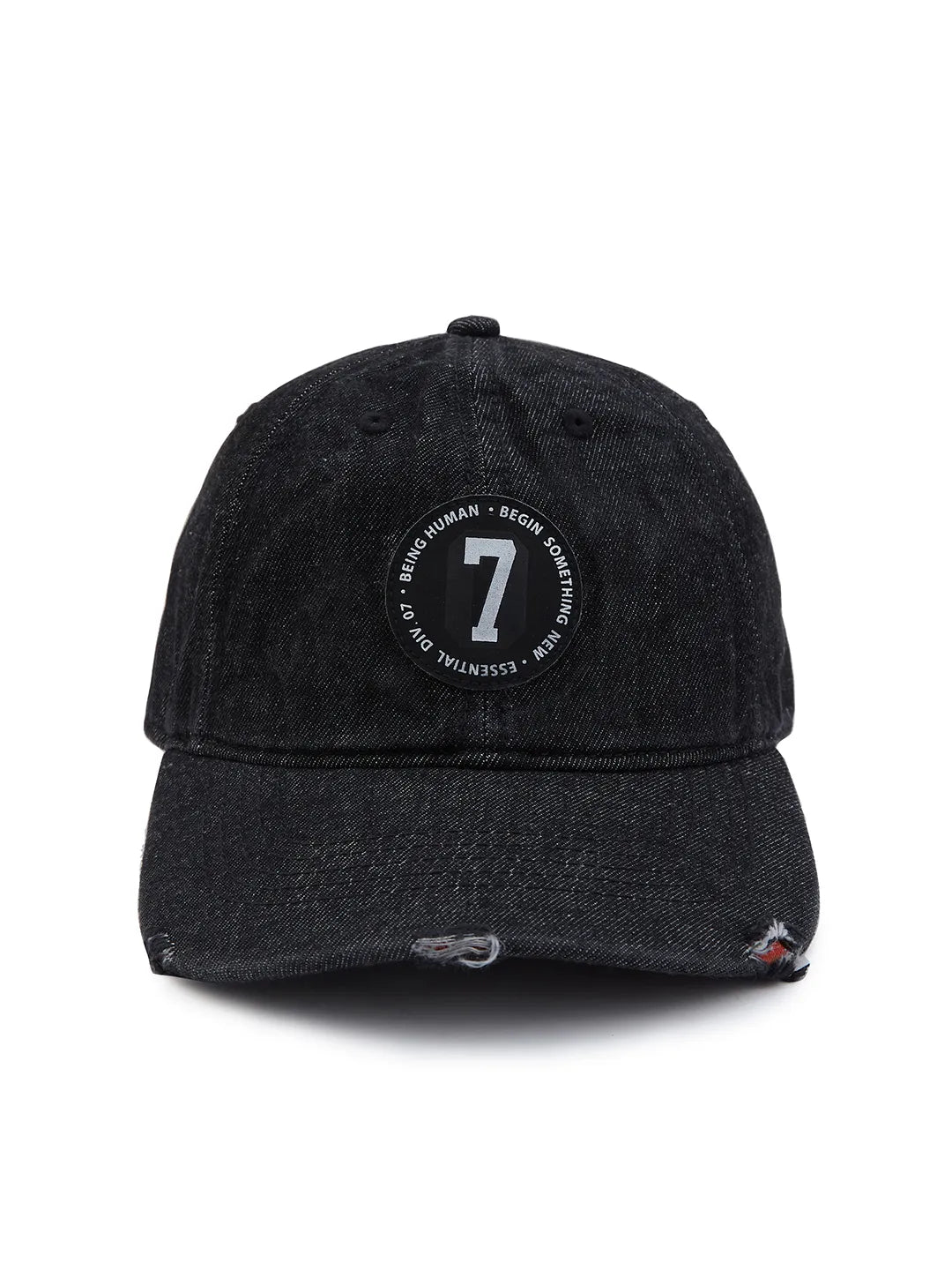 Unisex Caps-Black Denim by Being Human Clothing