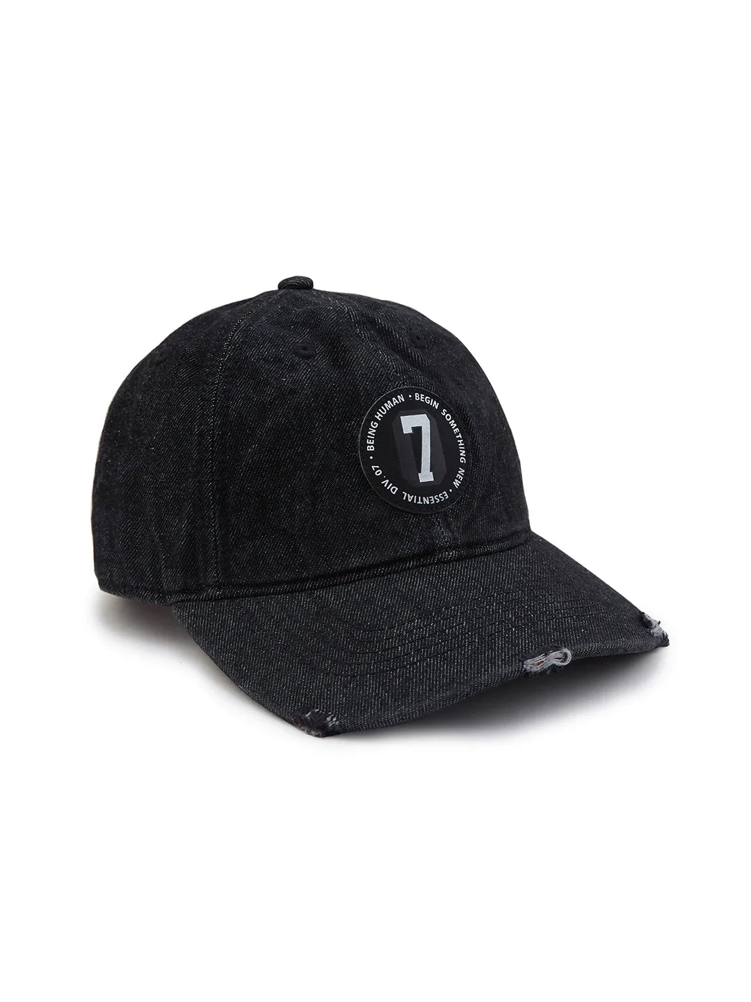 Unisex Caps-Black Denim by Being Human Clothing