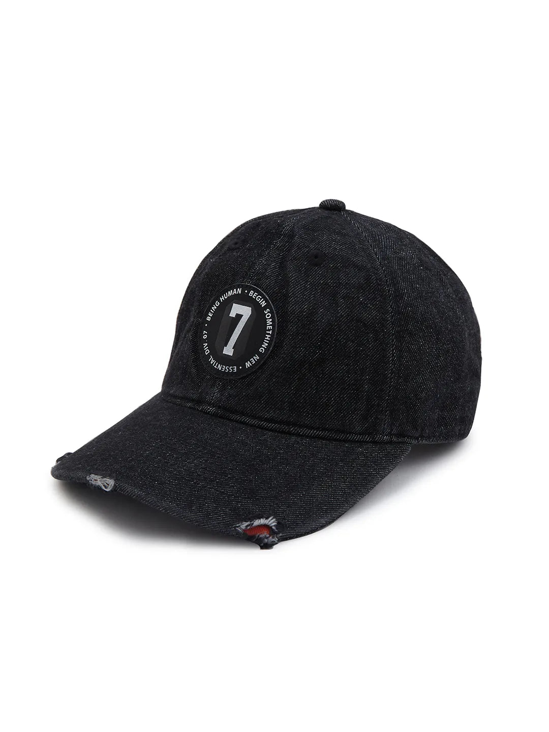 Unisex Caps-Black Denim by Being Human Clothing