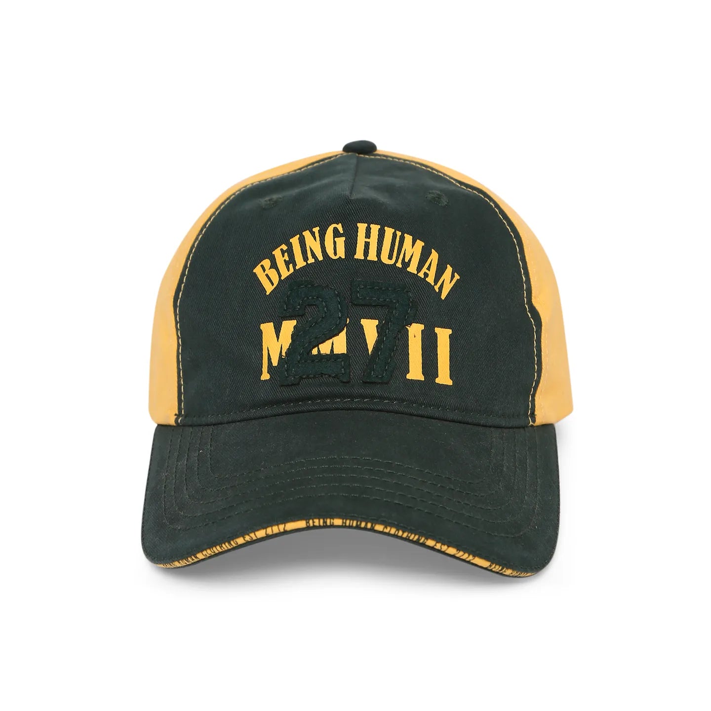 Being Human Clothing Accessories Caps-Dk Green/Yellow