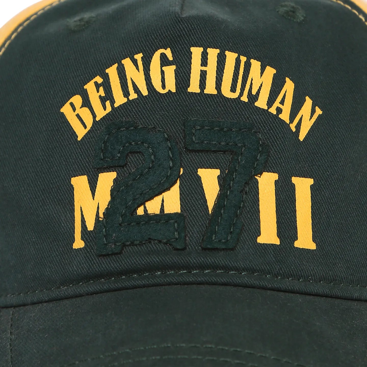 Being Human Clothing Accessories Caps-Dk Green/Yellow