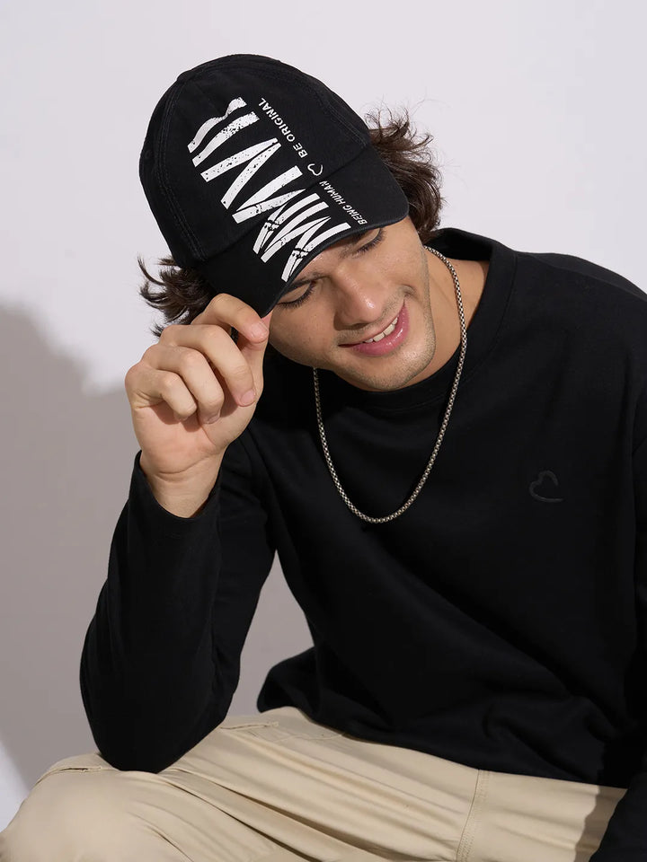 Black Cotton Unisex Cap