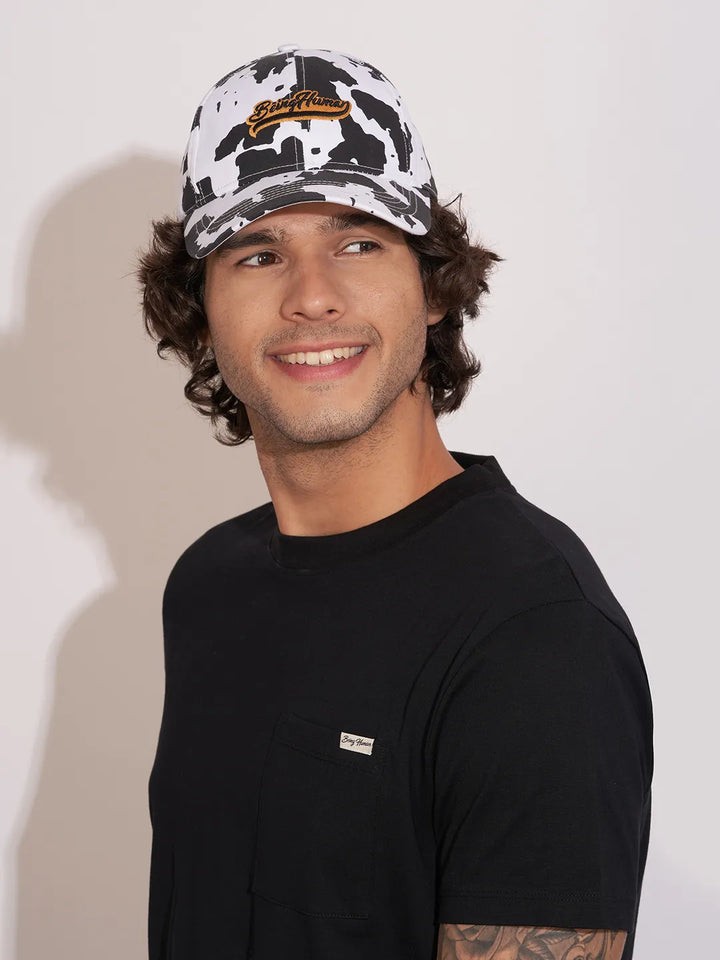 White Cotton Unisex Cap by Being Human Clothing