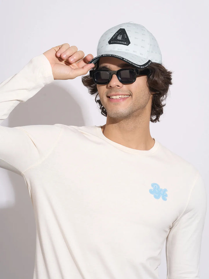 White Cotton Unisex Cap by Being Human Clothing