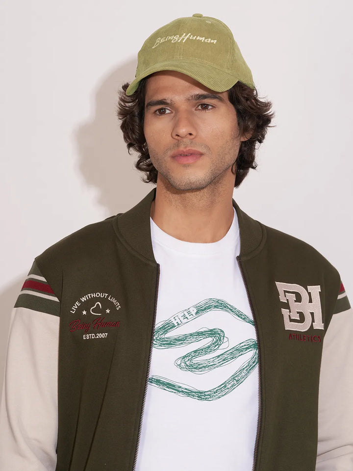 Beige Cotton Unisex Cap by Being Human Clothing
