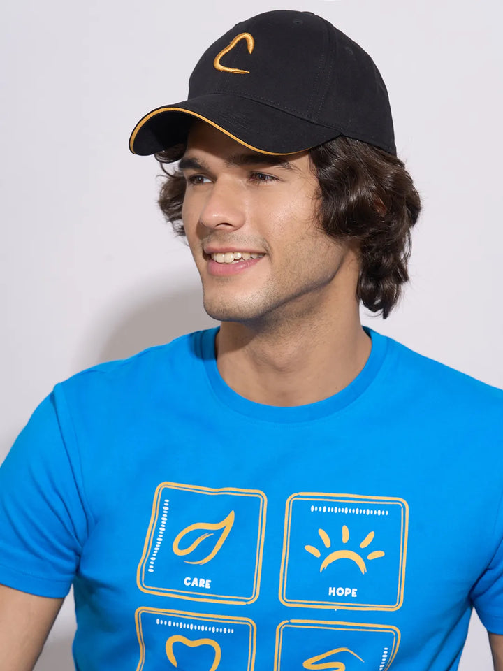 Black Cotton Unisex Cap by Being Human Clothing