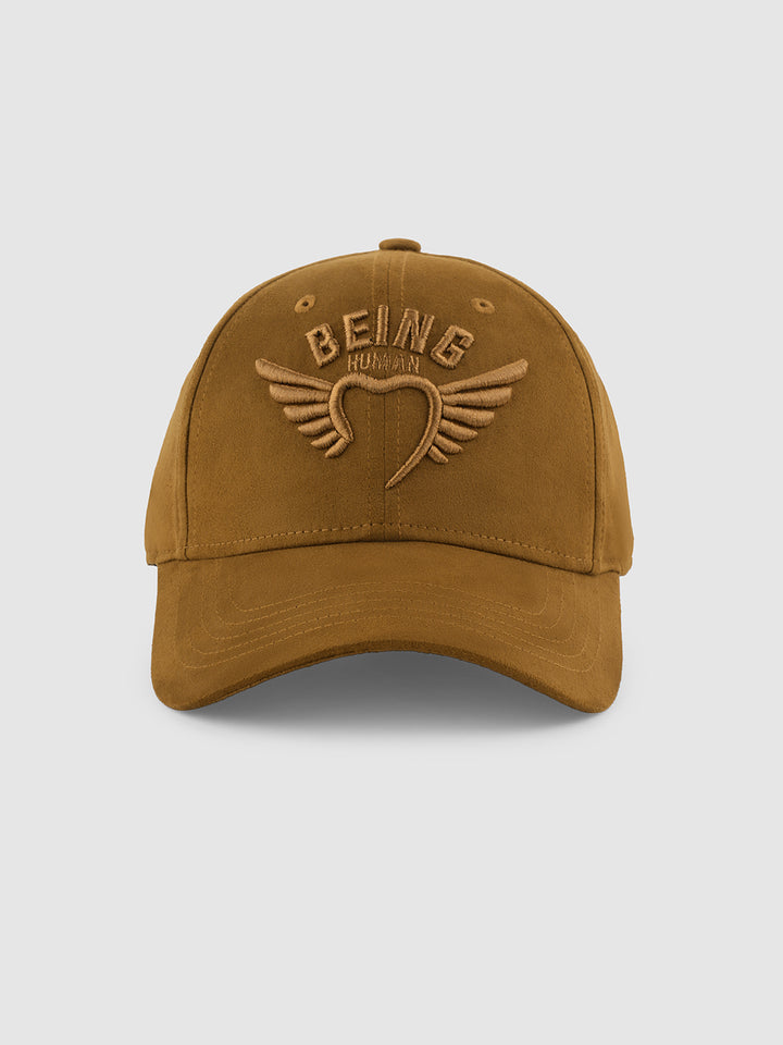 Khaki Embroidered Men's Baseball adjustable Cap by Being Human Clothing