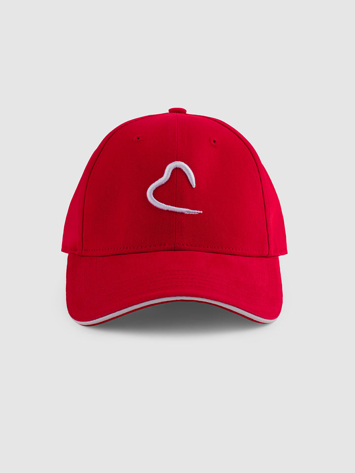 Red Embroidered Men's Baseball adjustable Cap by Being Human Clothing
