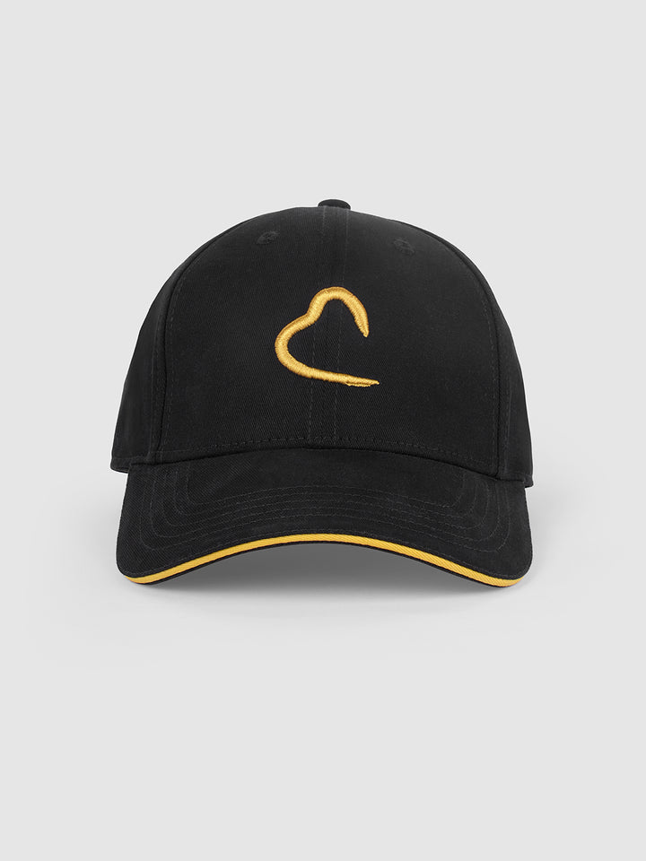 Black Embroidered Men's Baseball adjustable Cap by Being Human Clothing