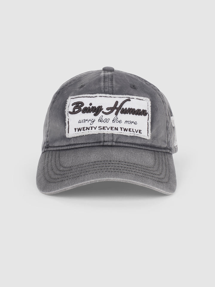 Charcoal Typography Men's Baseball adjustable Cap by Being Human Clothing