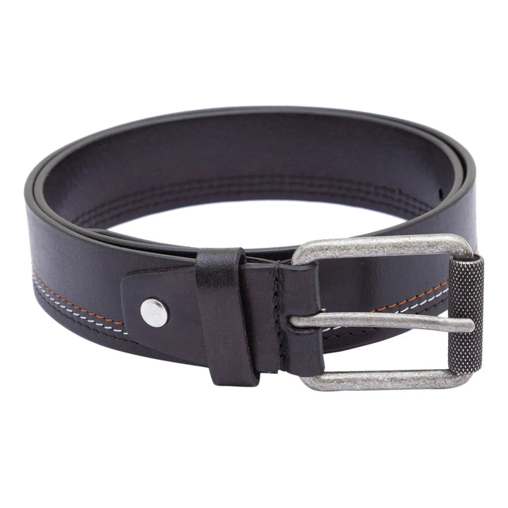 Black Leather Men's Belt By Being Human Clothing