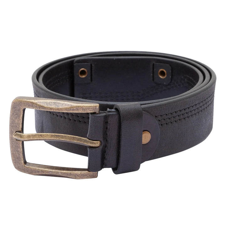 Black Leather Men's Belt By Being Human Clothing