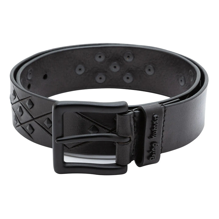 Black Leather Men's Belt By Being Human Clothing