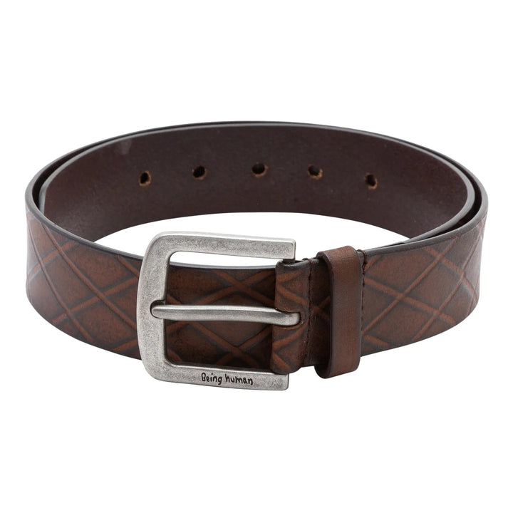 Tan Leather Men's Belt By Being Human Clothing