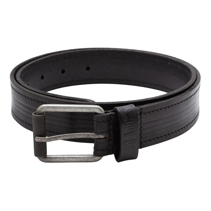 Black Leather Men's Belt By Being Human Clothing