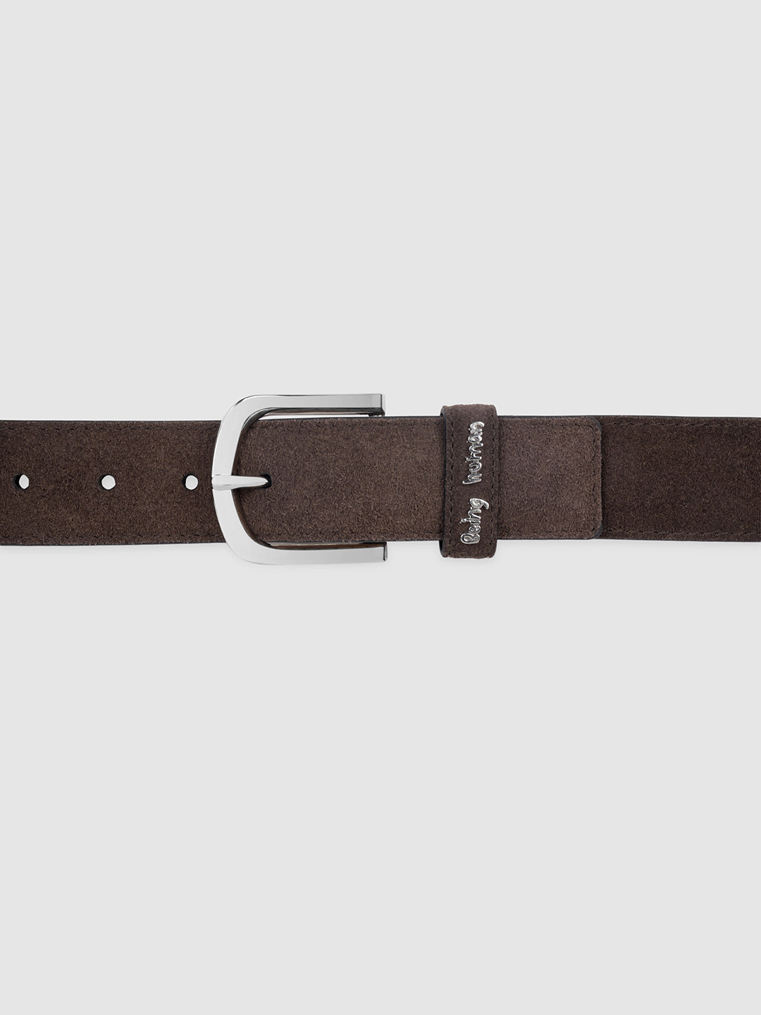 Brown Solid Buckle Pin Men's Belt by Being Human Clothing