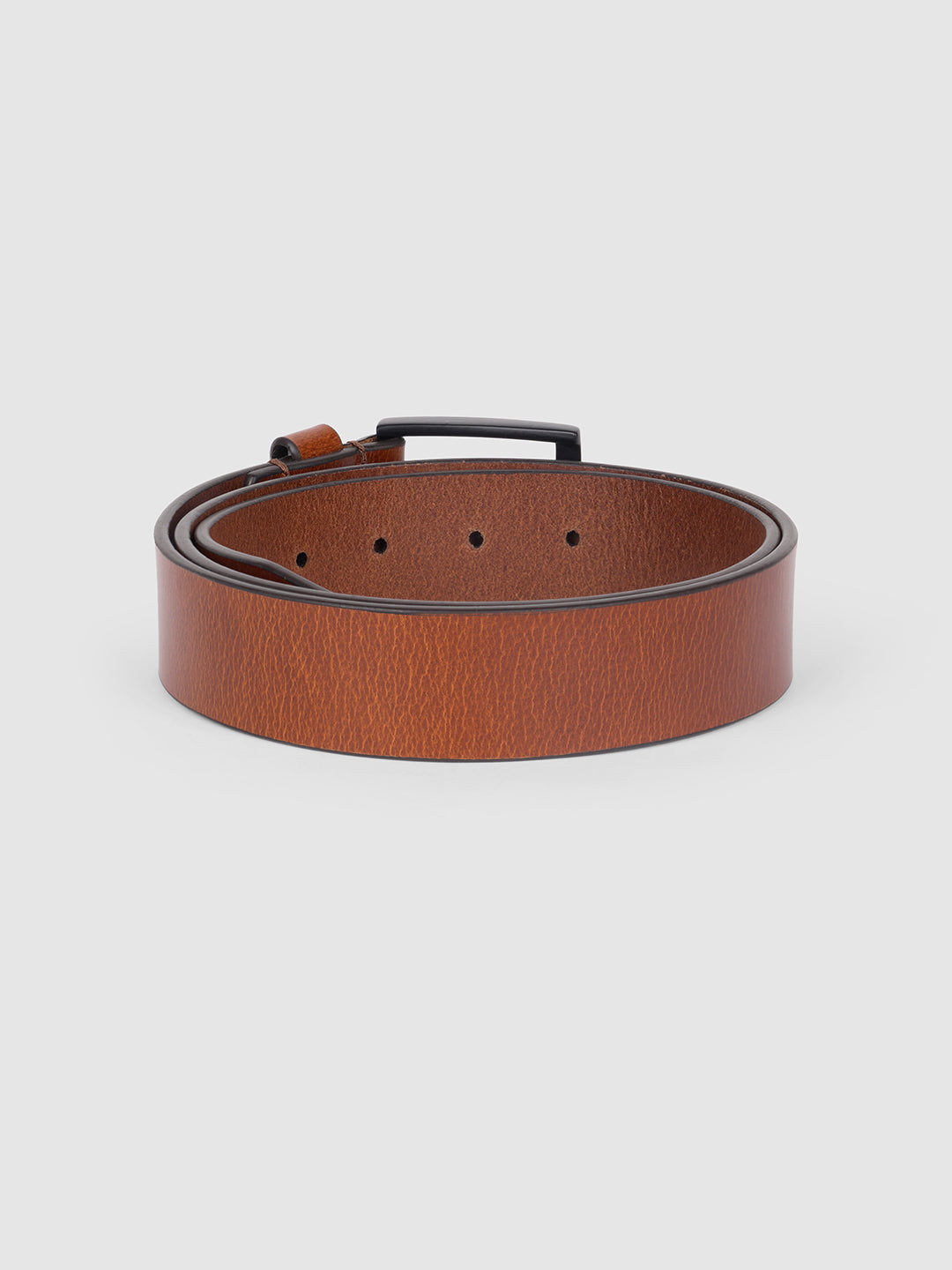 Tan Solid Buckle Pin Men's Belt by Being Human Clothing