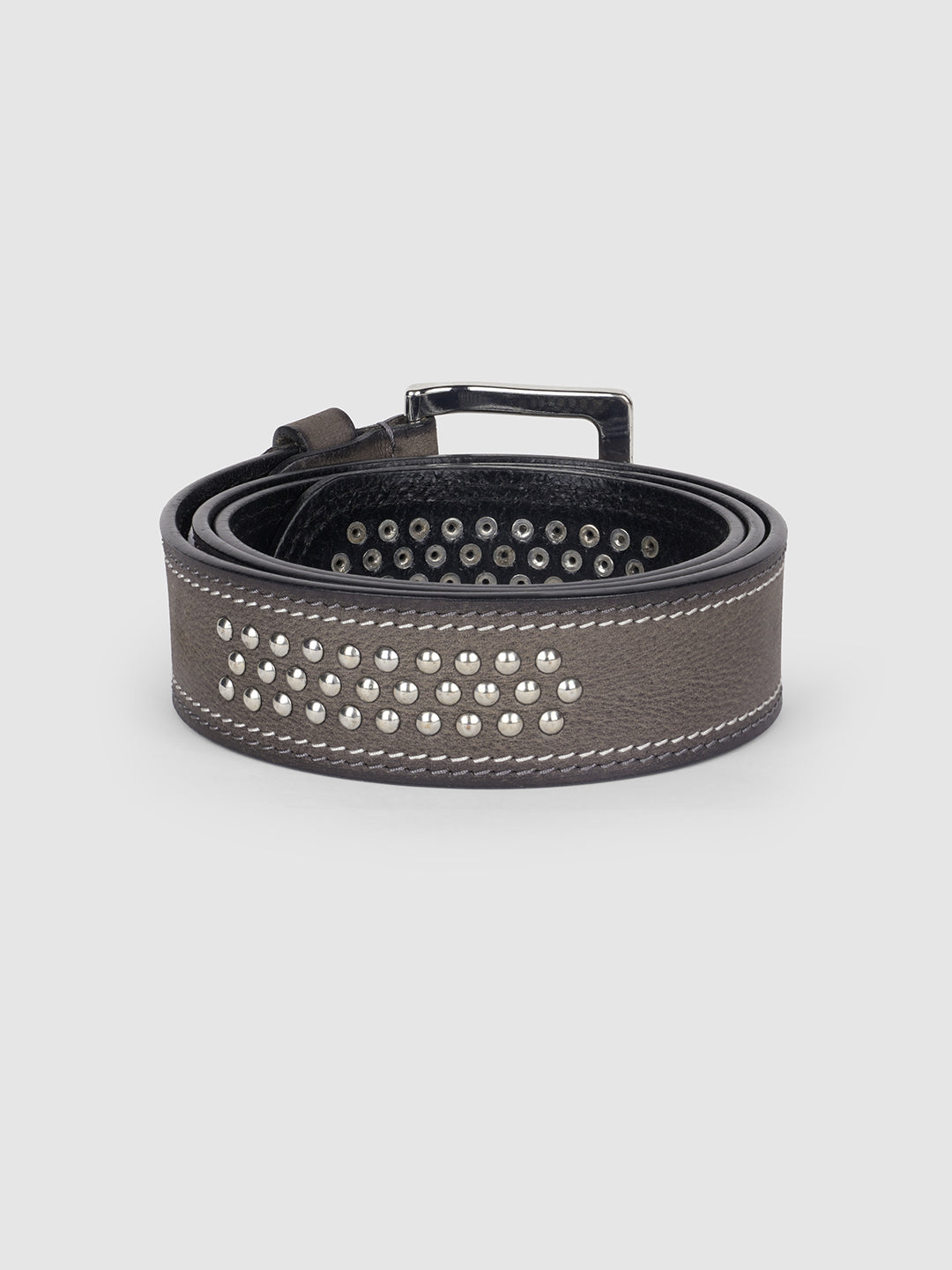 Grey Embellished Buckle Pin Men's Belt by Being Human Clothing