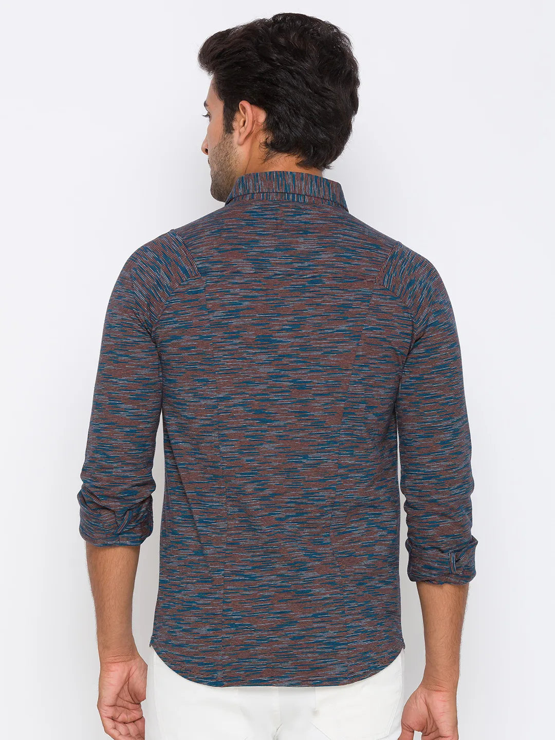 Being Human Clothing Men Slim Fit Collared Shirts-Brown