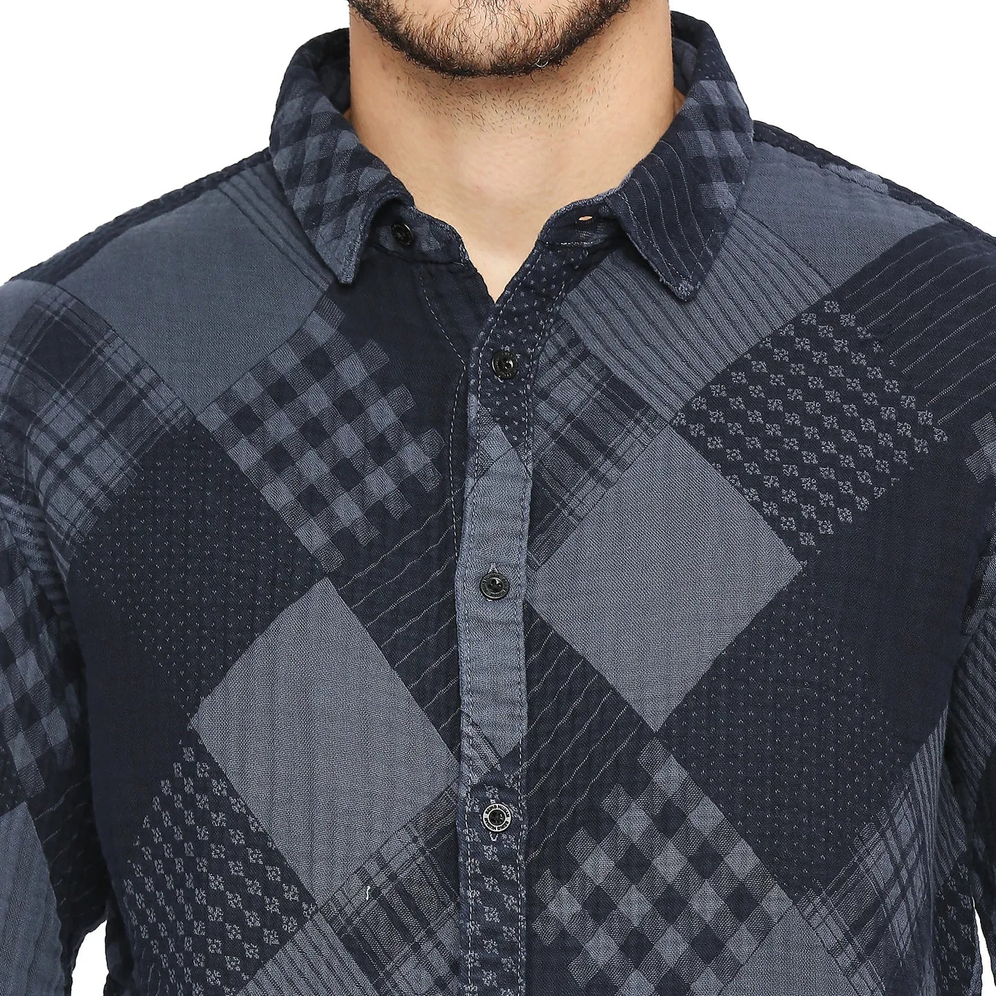 Being Human Clothing Men Slim Fit Collared Shirts-Charcoal