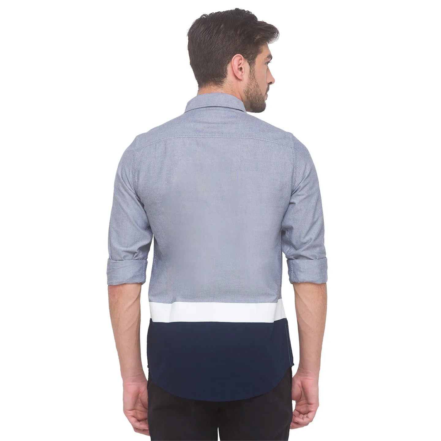 Being Human Clothing Men Slim Fit Collared Shirts-Grey