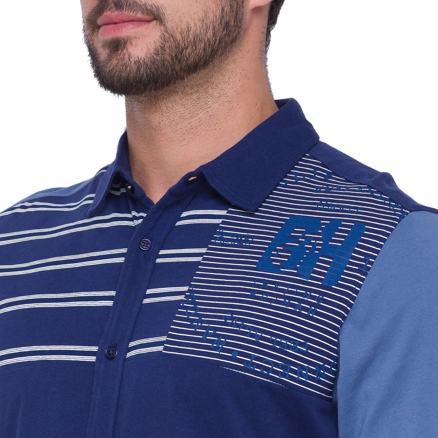 Being Human Clothing Men Slim Fit Collared Shirts-Blue