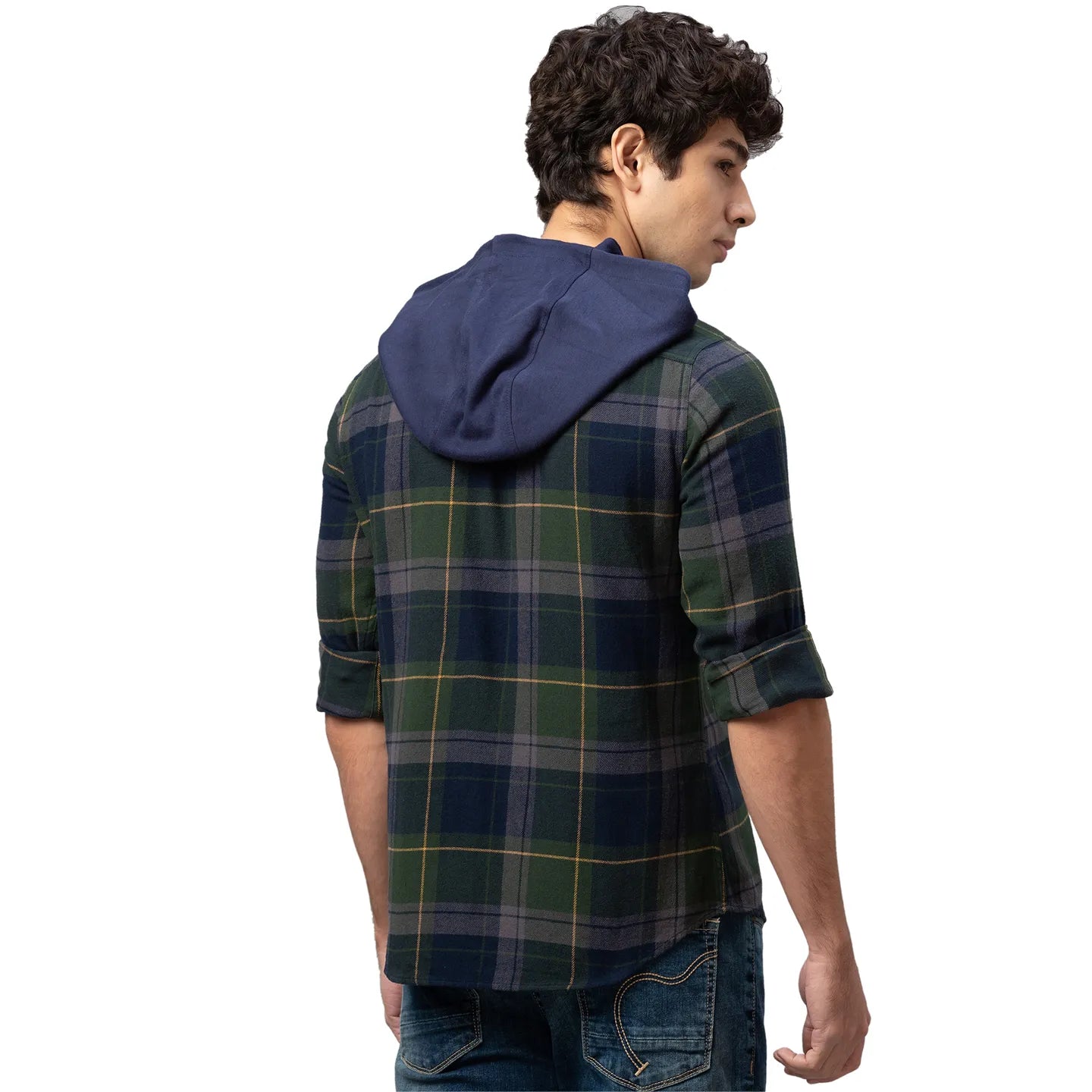 Being Human Clothing Men Slim Fit Collared Shirts-Navy