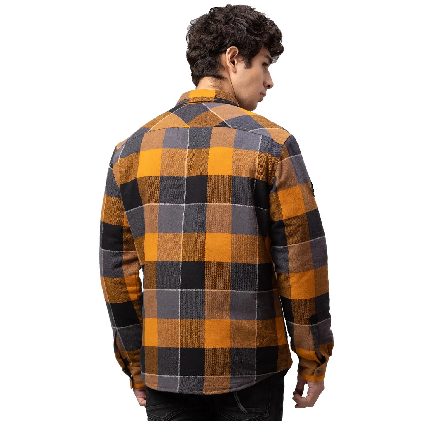 Being Human Clothing Men Oversized Fit Collared Shirts-Mustard