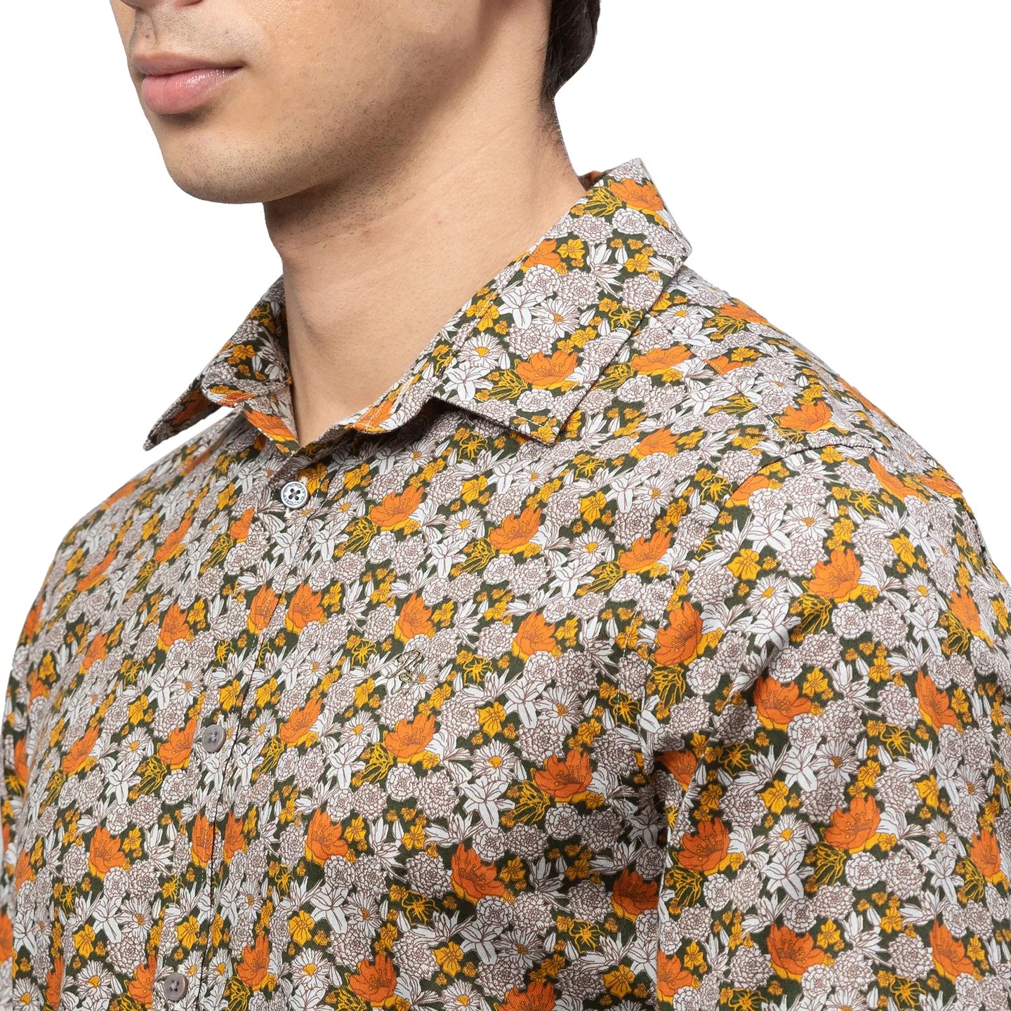 Being Human Clothing Men Slim Fit Collared Shirts-Yellow