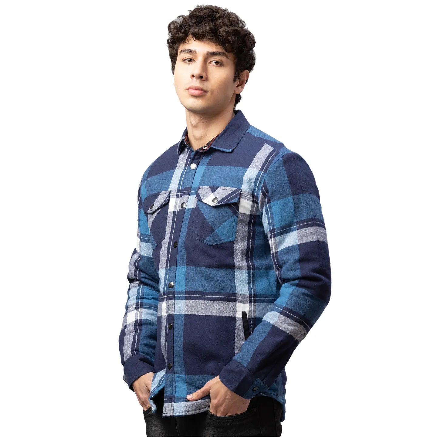 Being Human Clothing Men Oversized Fit Collared Shirts-Blue