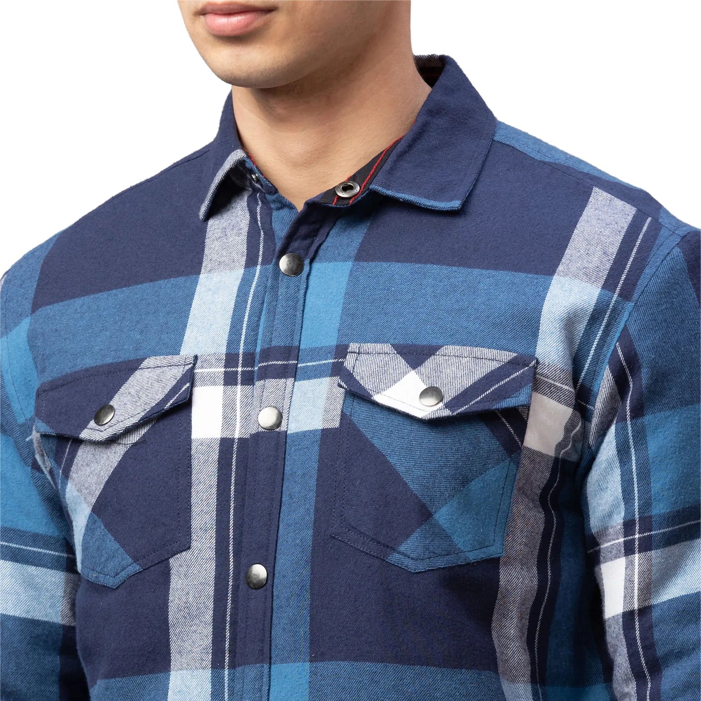 Being Human Clothing Men Oversized Fit Collared Shirts-Blue